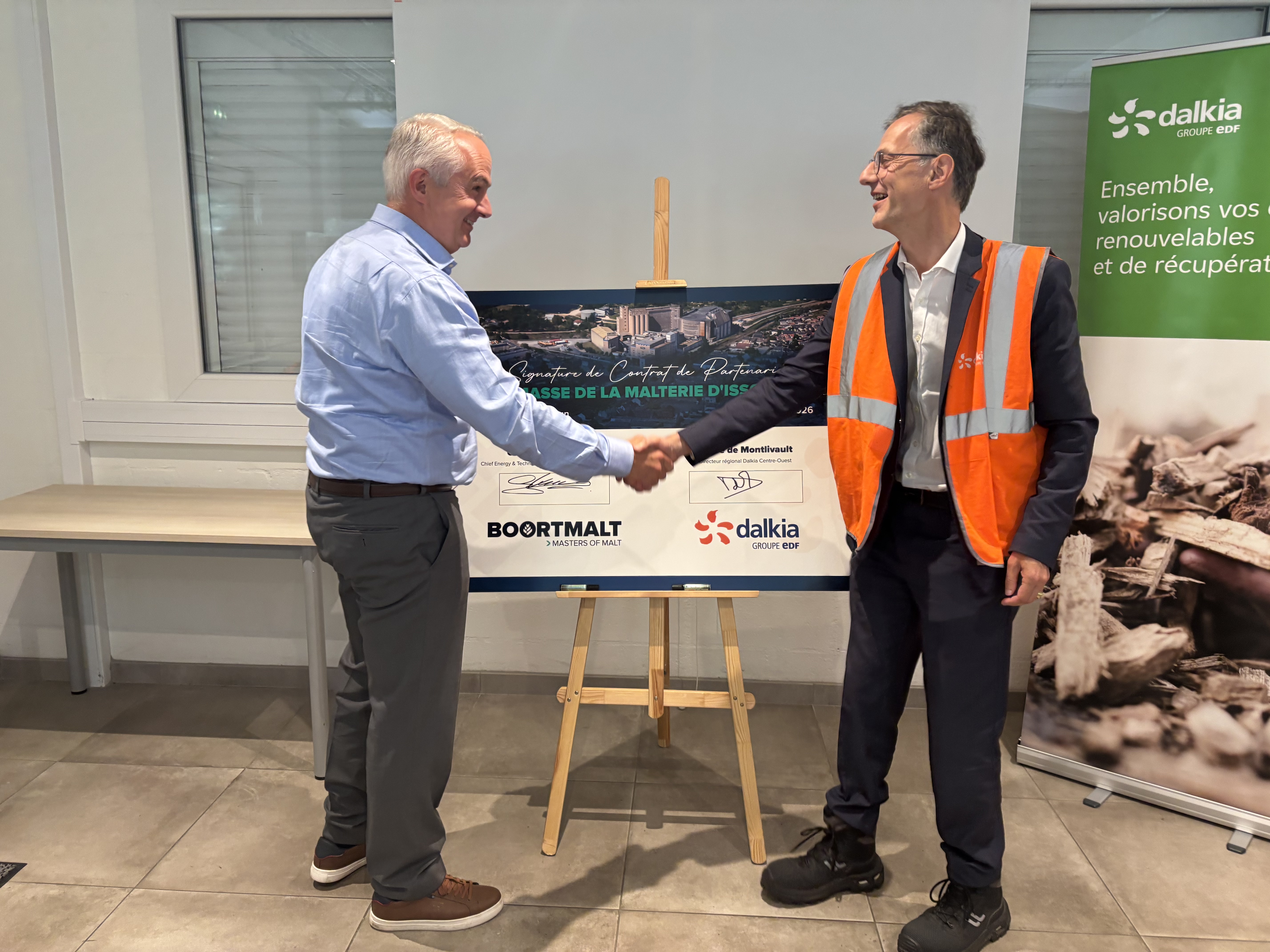 Boortmalt Dalkia officially sign their partnership Issoudun Biomass